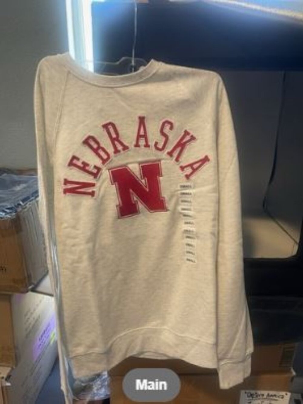 Nebraska Cornhuskers Sweater Men's Cream NCAA Football Cream S,M,L,XL,2XL